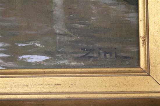 Zini Venetian canal scene 14 x 21in.